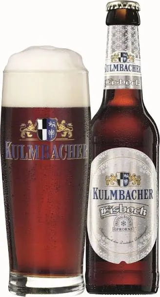 Kulmbacher Eisbock Flasche und Glas